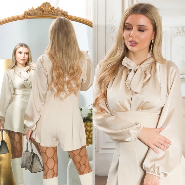 SATENASTA BLUZA S PETNLJO