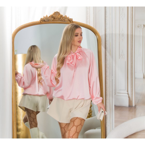 SATENASTA BLUZA S PETNLJO