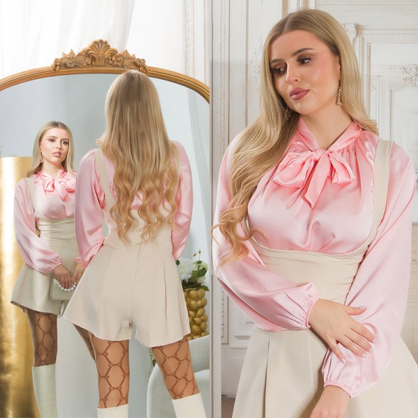 SATENASTA BLUZA S PETNLJO