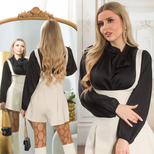 SATENASTA BLUZA S PETNLJO